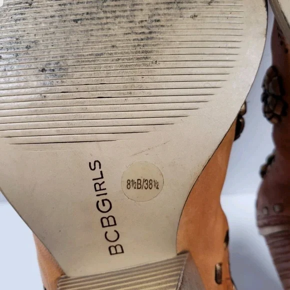 BCBGirls leather cowboy booties sz 8.5B - Picture 6 of 6